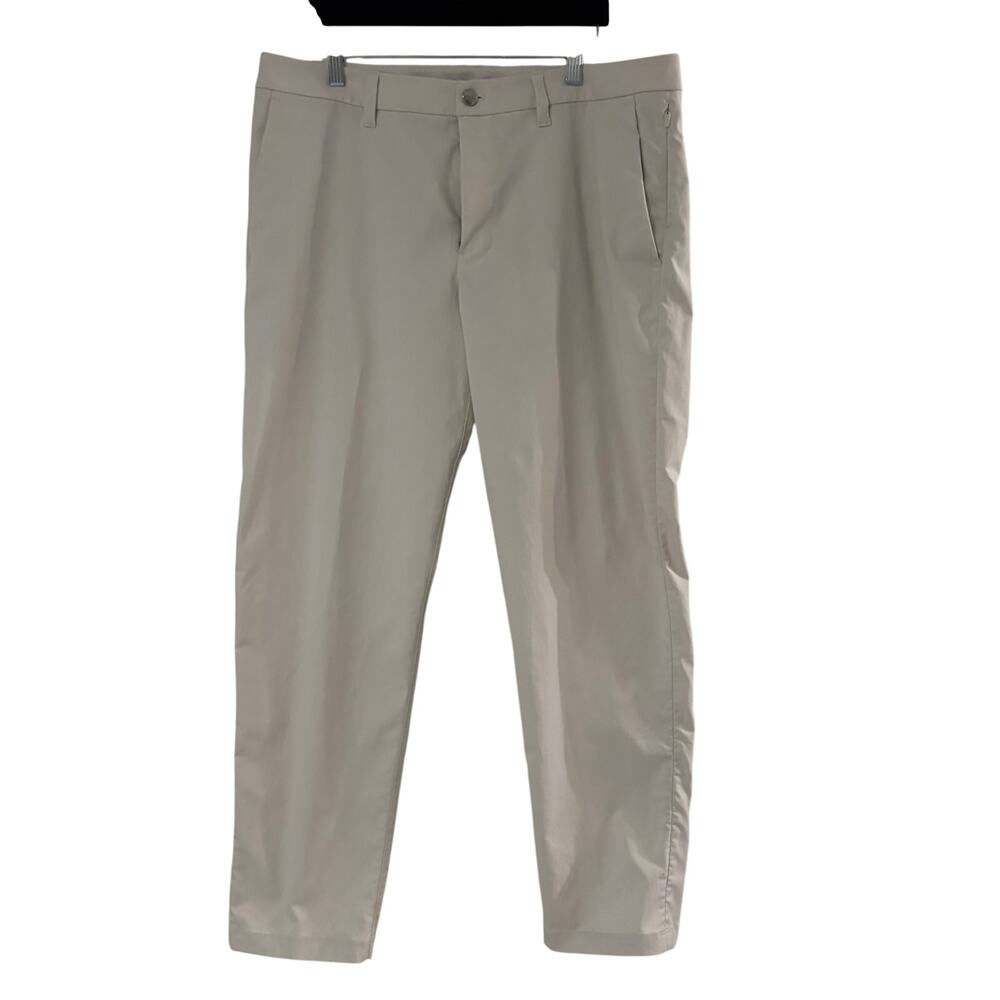 Lululemon Mens White Chino Pants Size 36 Slim Fit Stretch Golf Casual